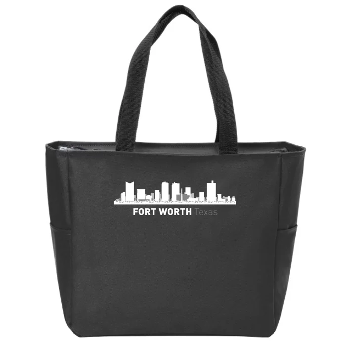 Fort Worth Texas Skyline Zip Tote Bag