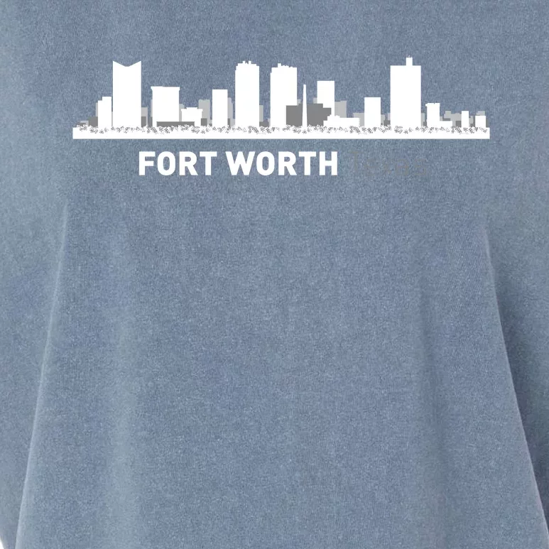 Fort Worth Texas Skyline Garment-Dyed Women's Muscle Tee