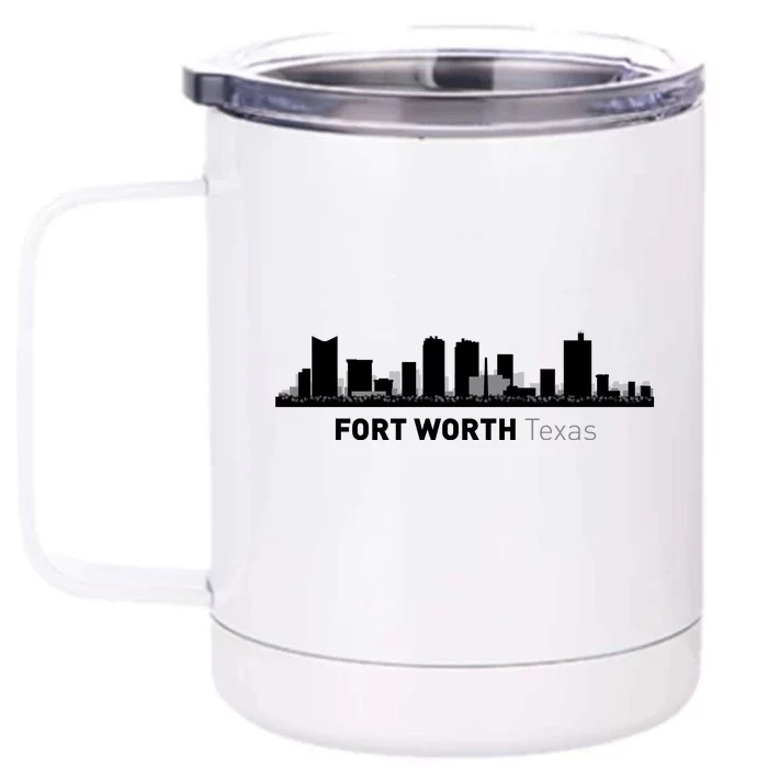 Fort Worth Texas Skyline Front & Back 12oz Stainless Steel Tumbler Cup