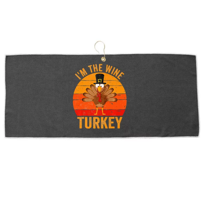 Funny Wine Turkey Thanksgiving Family Matching Large Microfiber Waffle Golf Towel