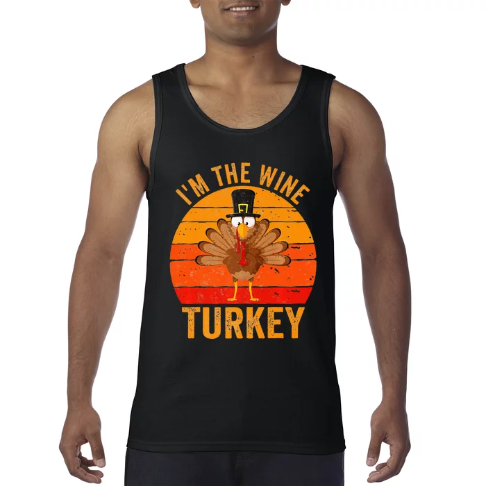 Funny Wine Turkey Thanksgiving Family Matching Tank Top