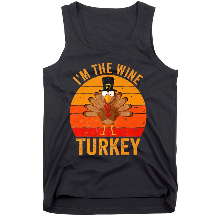 Funny Wine Turkey Thanksgiving Family Matching Tank Top