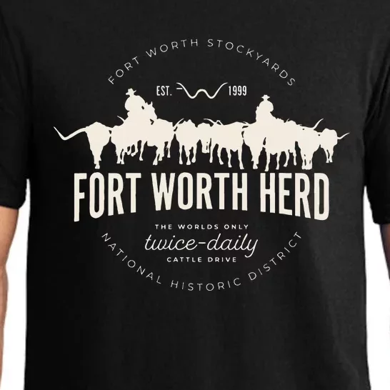 Fort Worth Texas Stockyards And Rodeo Cowboy Pajama Set