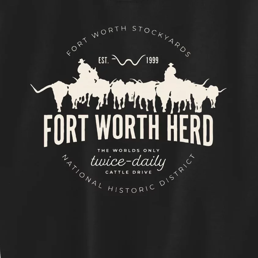 Fort Worth Texas Stockyards And Rodeo Cowboy Kids Sweatshirt