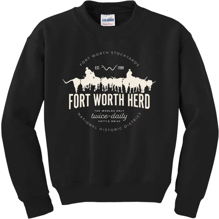 Fort Worth Texas Stockyards And Rodeo Cowboy Kids Sweatshirt