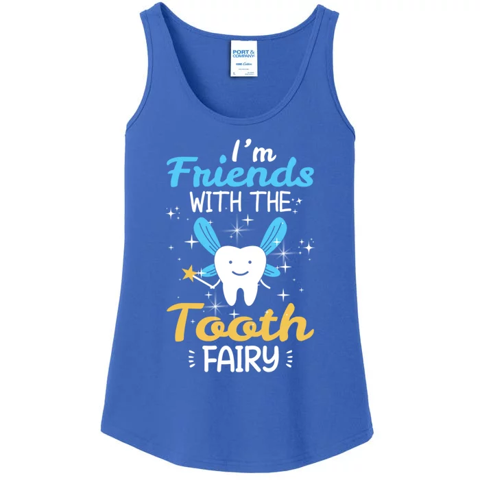 Friends With Tooth Fairy Funny Dentist Dental Assistant Gift Ladies Essential Tank