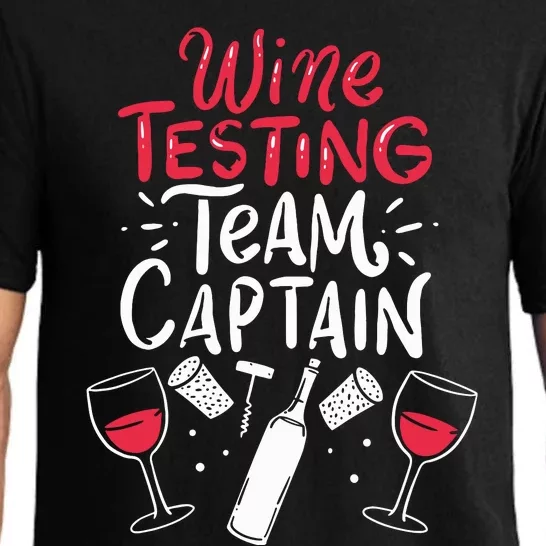 Funny Wine Tasting Team Shirts Wine Tasting Team Captain Pajama Set