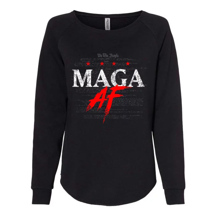 Funny We The People Maga Af Womens California Wash Sweatshirt