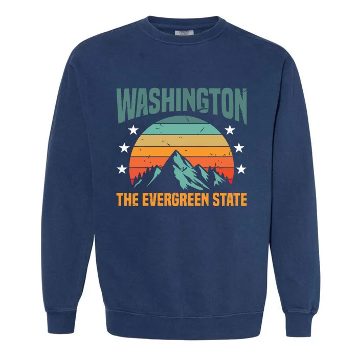 Funny Washington The Evergreen Home Garment-Dyed Sweatshirt