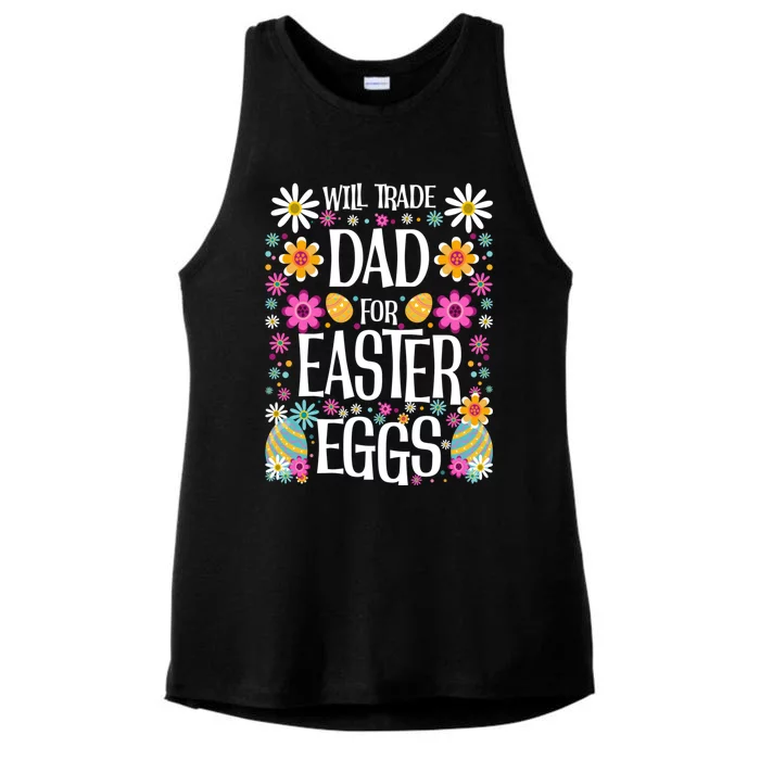 Funny Will Trade Dad Gift Easter Saying Gift Ladies Tri-Blend Wicking Tank