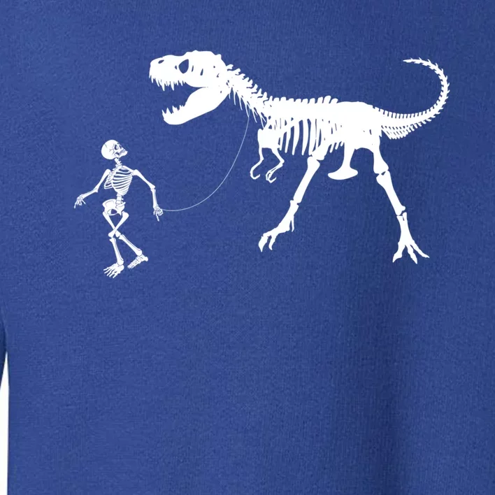 Funny Walking Trex Skeleton Gift Dinosaur Fan Funny Gift Toddler Sweatshirt