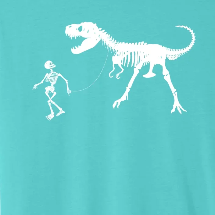 Funny Walking Trex Skeleton Gift Dinosaur Fan Funny Gift ChromaSoft Performance T-Shirt