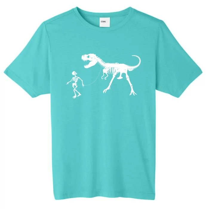 Funny Walking Trex Skeleton Gift Dinosaur Fan Funny Gift ChromaSoft Performance T-Shirt