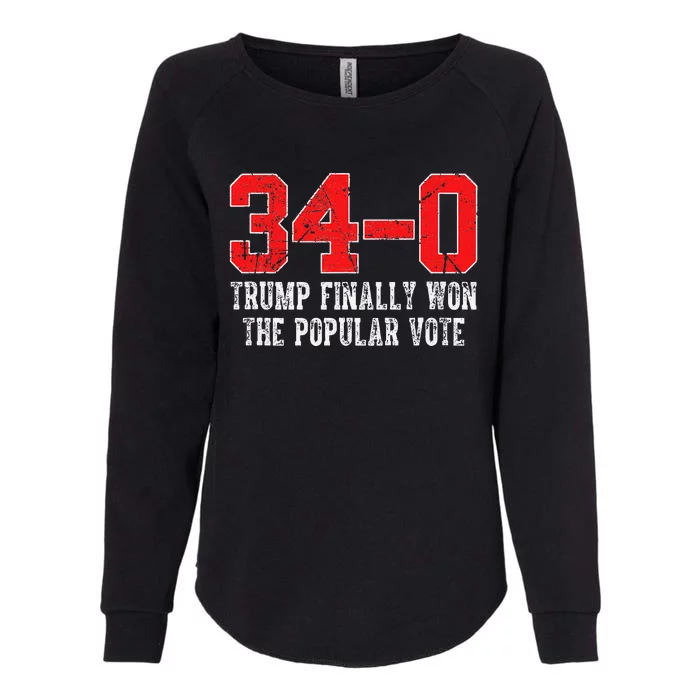 Finally Won The Popular Vote 340 Trump 2024 Felon Verdict Womens California Wash Sweatshirt