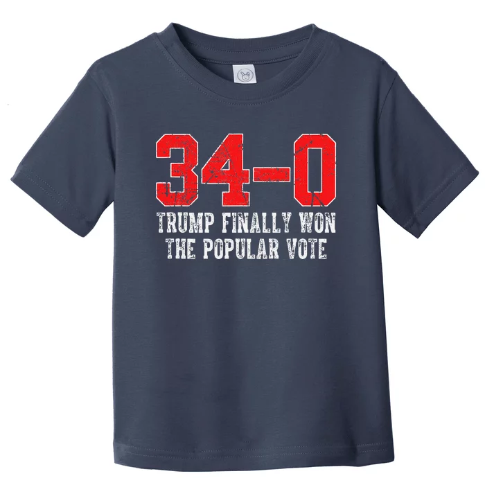 Finally Won The Popular Vote 340 Trump 2024 Felon Verdict Toddler T-Shirt