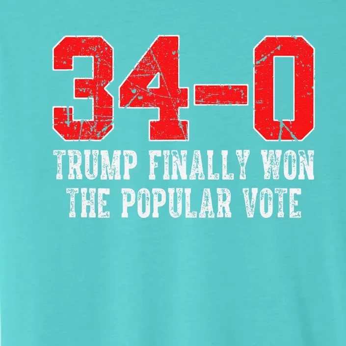 Finally Won The Popular Vote 340 Trump 2024 Felon Verdict ChromaSoft Performance T-Shirt