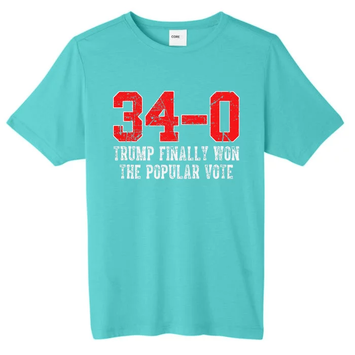 Finally Won The Popular Vote 340 Trump 2024 Felon Verdict ChromaSoft Performance T-Shirt