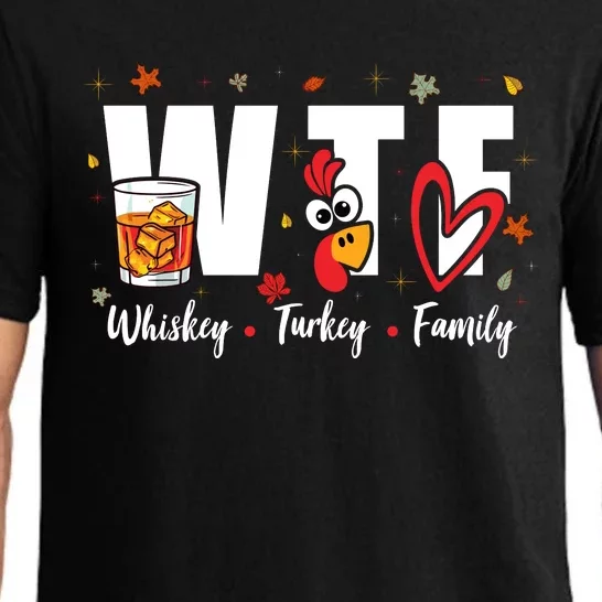 Funny Whiskey Turkey Family Bourbon Lovers Thanksgiving Pajama Set