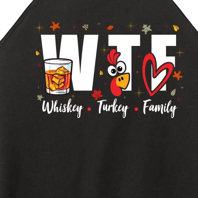 Funny Whiskey Turkey Family Bourbon Lovers Thanksgiving Women’s Perfect Tri Rocker Tank