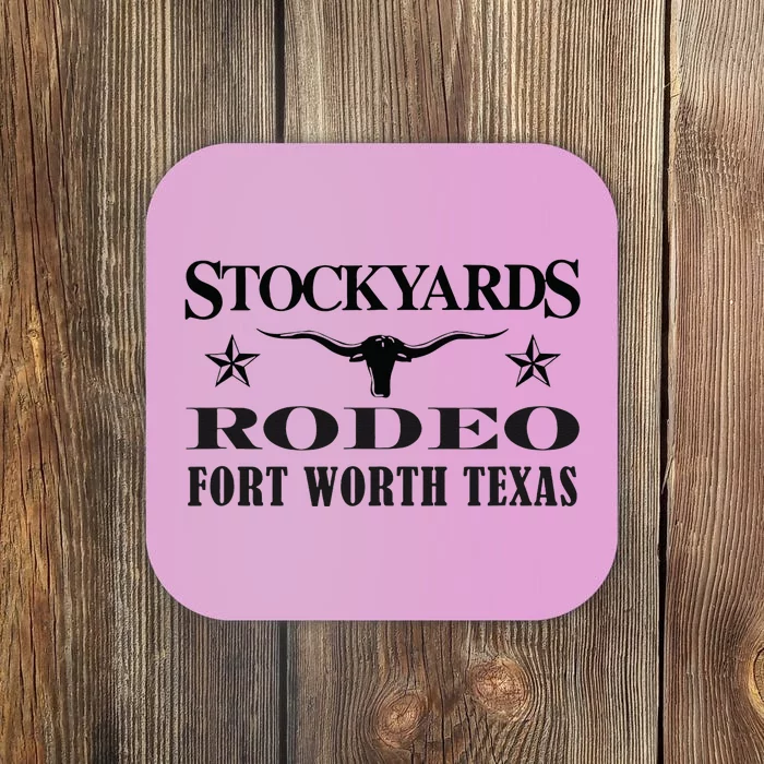 Fort Worth Texas Stockyards And Rodeo Cowboy Design Coaster