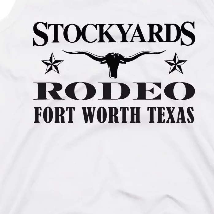 Fort Worth Texas Stockyards And Rodeo Cowboy Design Tank Top