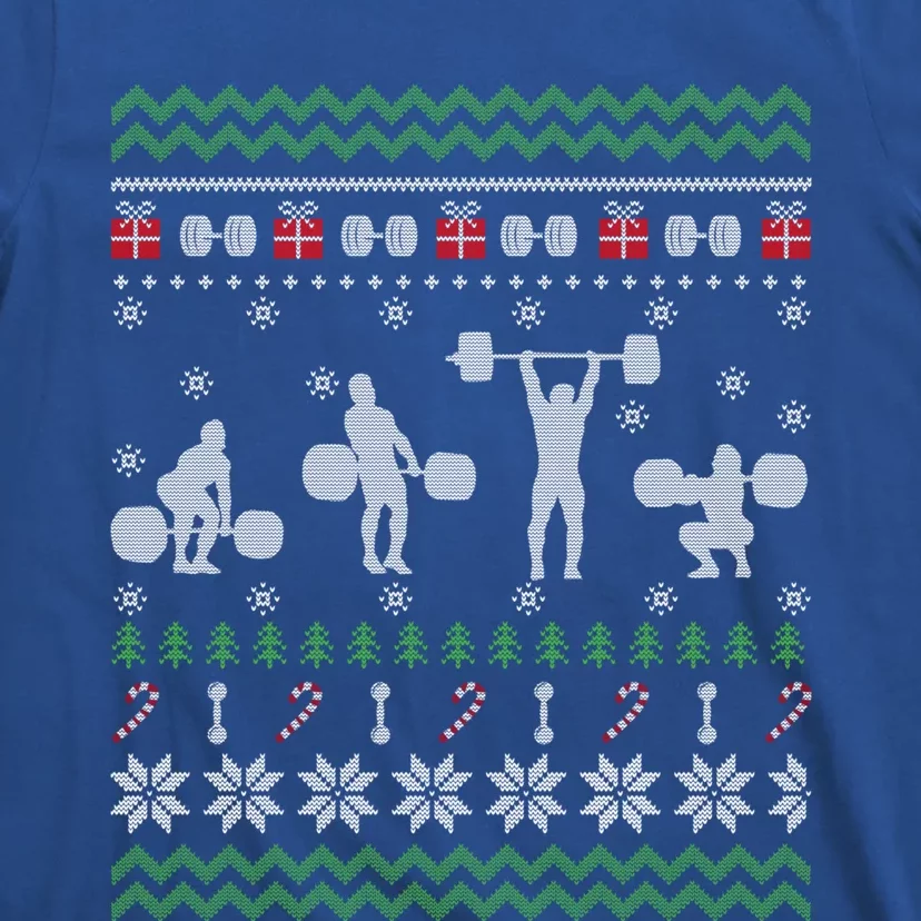 Funny Weightlifting Ugly Christmas Sweater Gift Gift T-Shirt