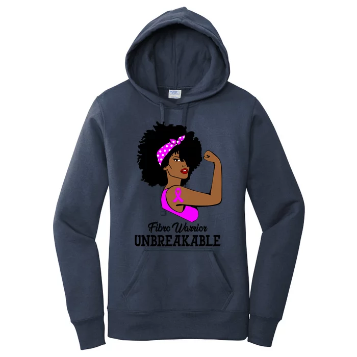 Fibro Warrior Unbreakable Strong Fibromyalgia Gift Women's Pullover Hoodie