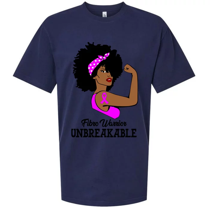 Fibro Warrior Unbreakable Strong Fibromyalgia Gift Sueded Cloud Jersey T-Shirt