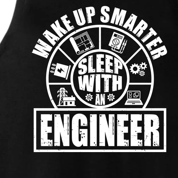 Funny Wake Up Smarter Sleep With A Engineer Ladies Tri-Blend Wicking Tank