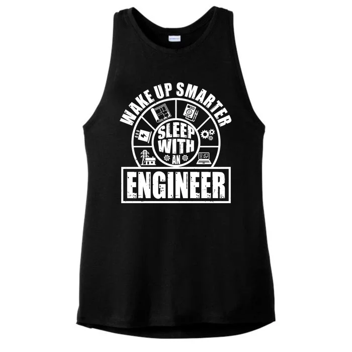 Funny Wake Up Smarter Sleep With A Engineer Ladies Tri-Blend Wicking Tank