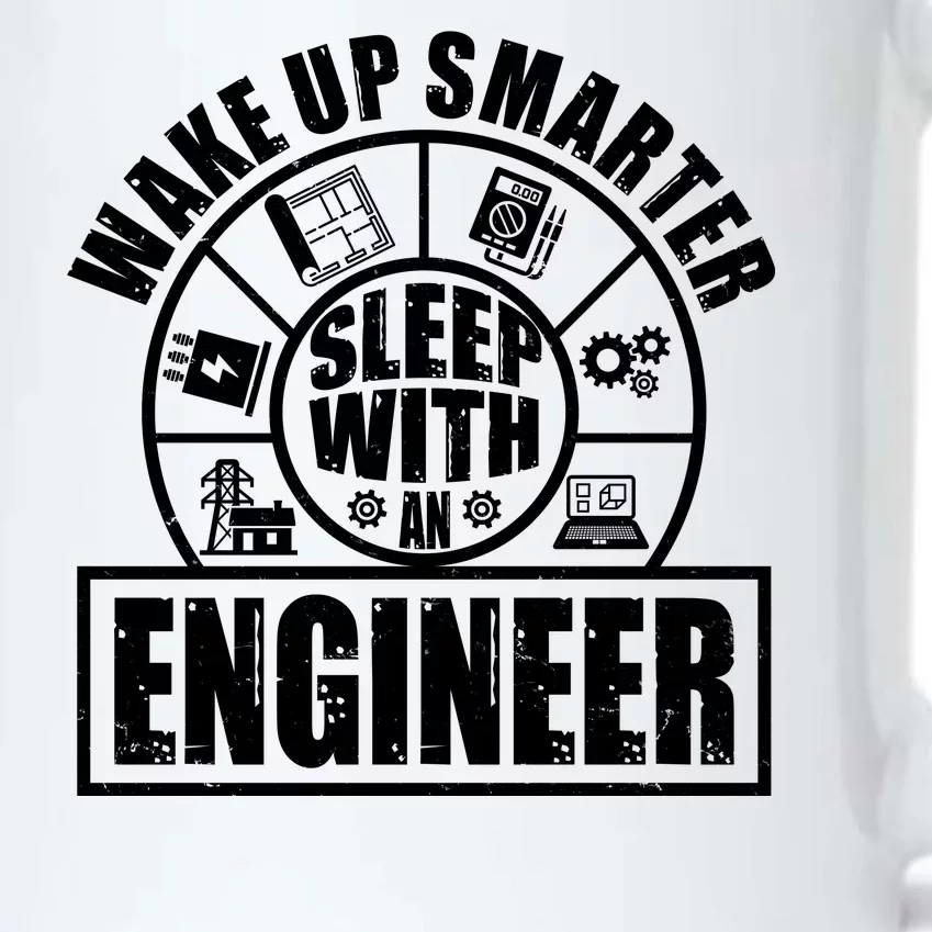 Funny Wake Up Smarter Sleep With A Engineer Black Color Changing Mug