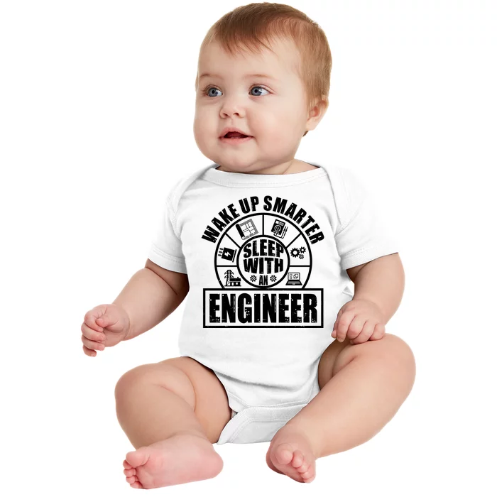 Funny Wake Up Smarter Sleep With A Engineer Baby Bodysuit