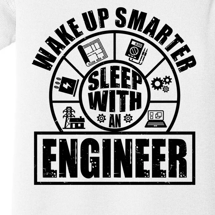 Funny Wake Up Smarter Sleep With A Engineer Baby Bodysuit