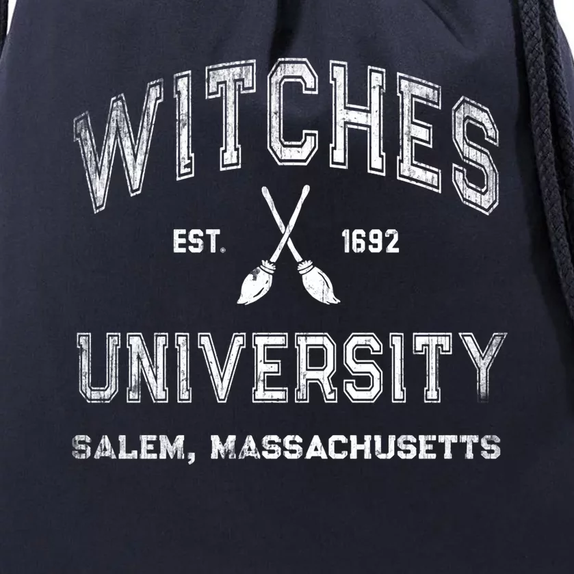 Funny Witches University Salem Massachusetts Witch College Drawstring Bag