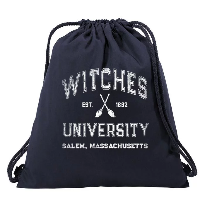 Funny Witches University Salem Massachusetts Witch College Drawstring Bag