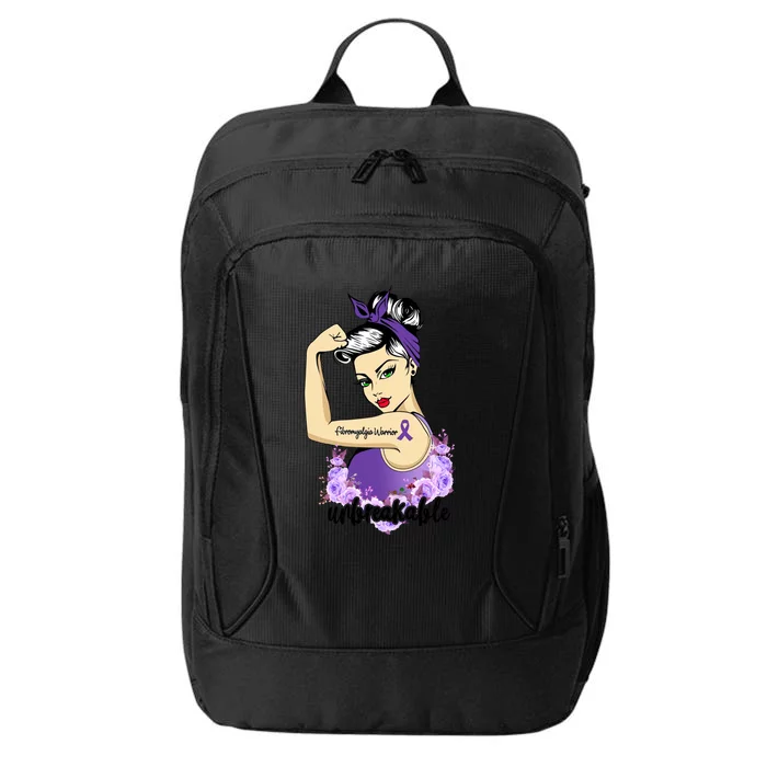 Fibromyalgia Warrior Unbreakable Lady Fibro Awareness Meaningful Gift City Backpack