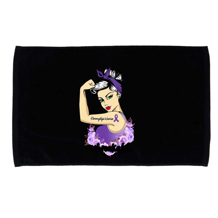 Fibromyalgia Warrior Unbreakable Lady Fibro Awareness Meaningful Gift Microfiber Hand Towel