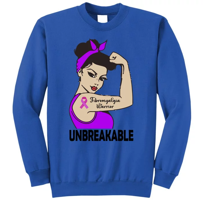 Fibromyalgia Warrior Unbreakable Gift Perfect Strong Gift Sweatshirt