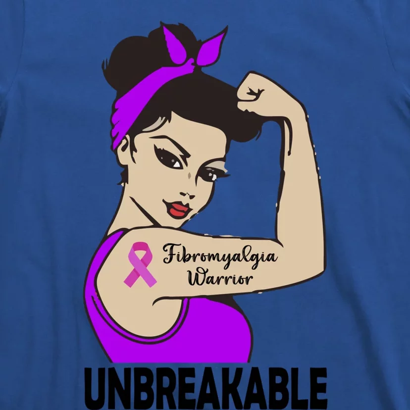 Fibromyalgia Warrior Unbreakable Gift Perfect Strong Gift T-Shirt