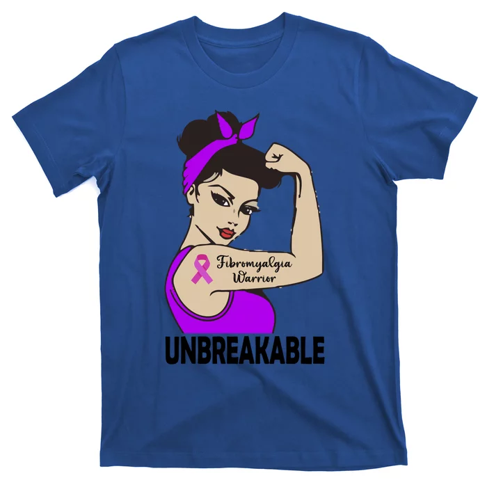 Fibromyalgia Warrior Unbreakable Gift Perfect Strong Gift T-Shirt