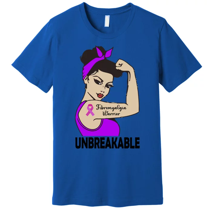 Fibromyalgia Warrior Unbreakable Gift Perfect Strong Gift Premium T-Shirt