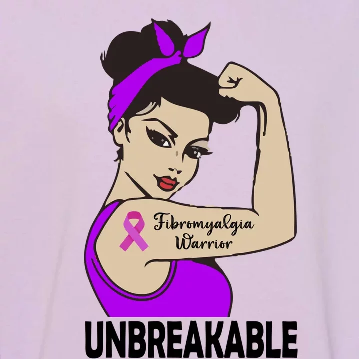 Fibromyalgia Warrior Unbreakable Gift Perfect Strong Gift Garment-Dyed Sweatshirt