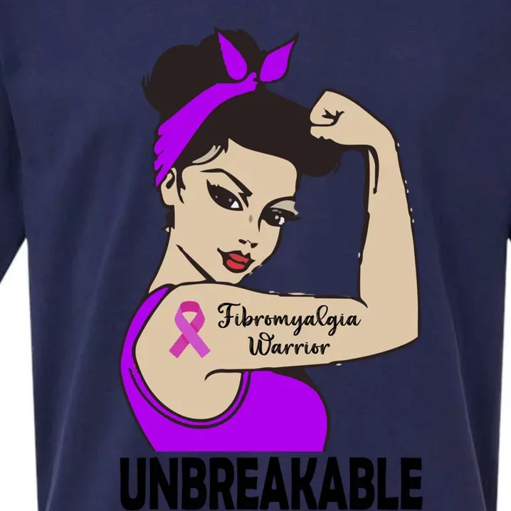 Fibromyalgia Warrior Unbreakable Gift Perfect Strong Gift Sueded Cloud Jersey T-Shirt