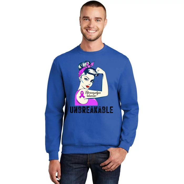 Fibromyalgia Warrior Unbreakable Gift Perfect Strong Gift Tall Sweatshirt