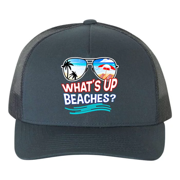 Funny Whats Up Beaches Family Vacation Matching Gift Yupoong Adult 5-Panel Trucker Hat