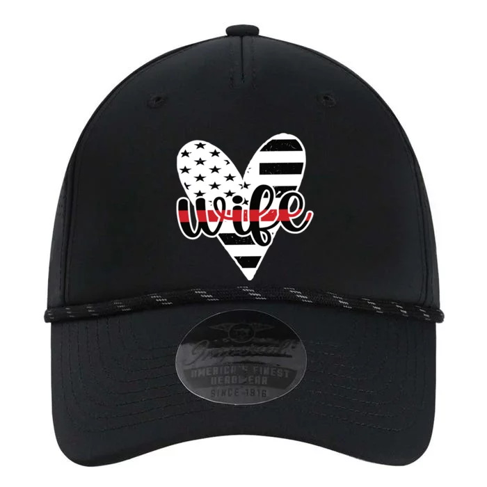 Fire Wife Us Flag Proud Firefighter Wife Thin Red Line Gift Performance The Dyno Cap