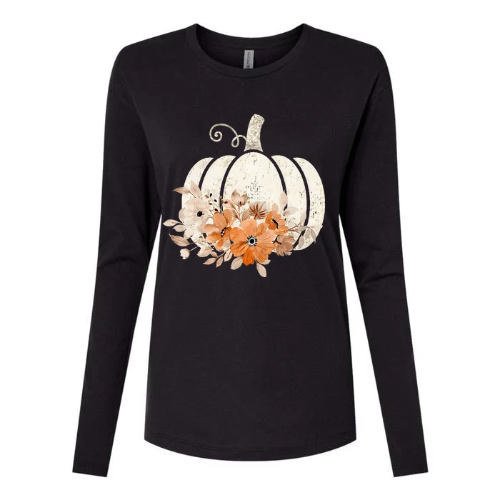 Fall Women Vintage Pumpkin Autumn Graphic Thanksgiving Womens Cotton Relaxed Long Sleeve T-Shirt