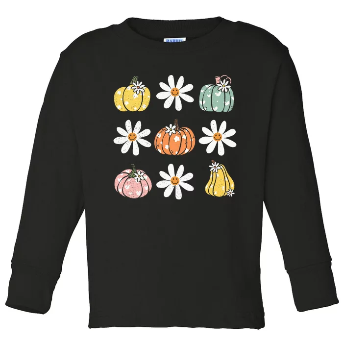 Fall Women Vintage Pumpkin Autumn Graphic Thanksgiving Toddler Long Sleeve Shirt