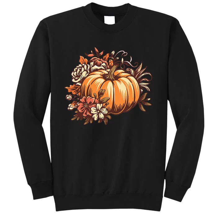 Fall Women Vintage Pumpkin Autumn Graphic Thanksgiving Sweatshirt