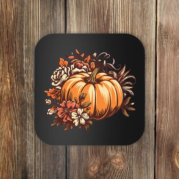 Fall Women Vintage Pumpkin Autumn Graphic Thanksgiving Coaster